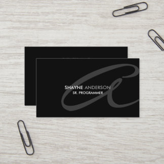 Modern och elegant Monogram Visitkort