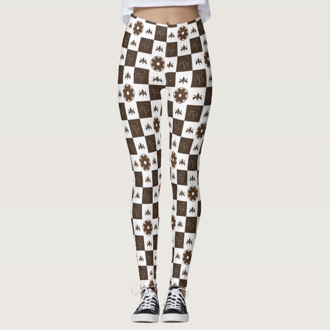 Modern och Elegant mönster-design Leggings (Framsida)