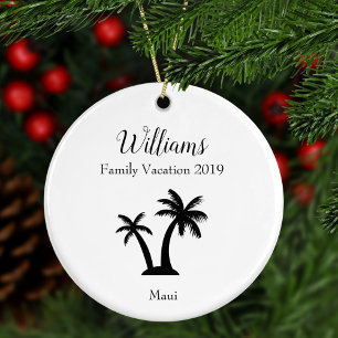 Modern och Elegant Namn Tropical Vacation Julgransprydnad Keramik