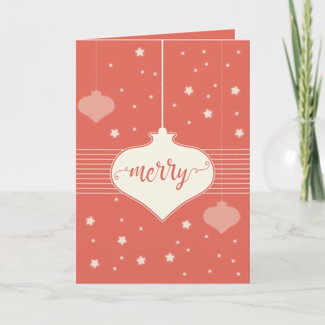 Modern och Elegant Retro God jul-kort Helgkort (Framsida)