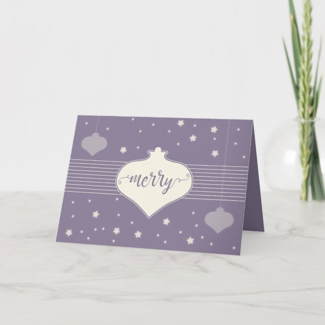 Modern och Elegant Retro "God jul"-kort Helgkort (Framsida)