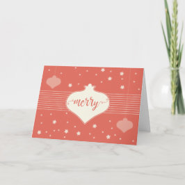 Modern och Elegant Retro "God jul"-kort Helgkort