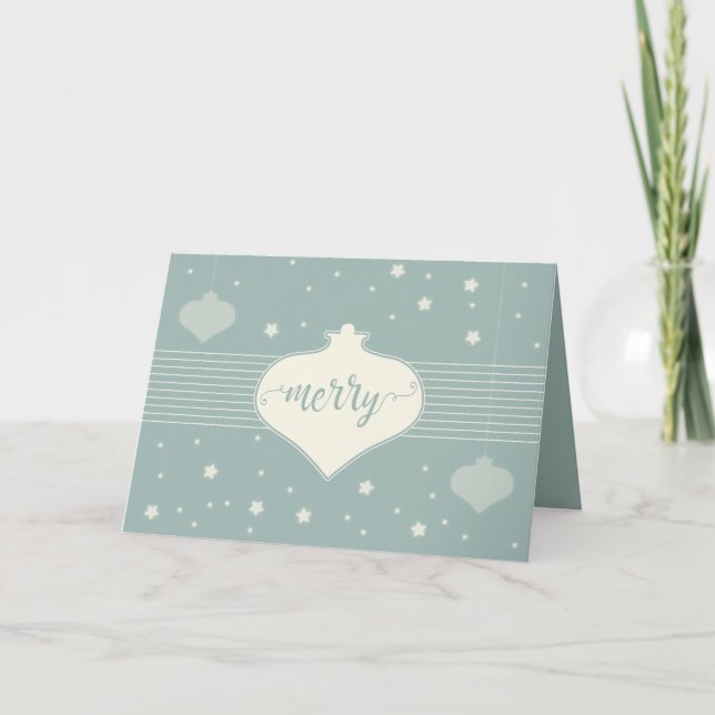 Modern och Elegant Retro "God jul"-kort Helgkort (Framsida)