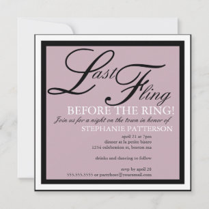 Modern och Elegant sista fiende Bachelorette-parti Inbjudningar