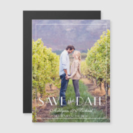 Modern och Elegant Snyggt Bröllop Magnetisk Inbjudningskort