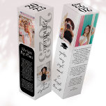 Modern och Elegant Studenten Gift Presentask För Vinflaska<br><div class="desc">Den här personlig vin-lådan är perfekten till student. Den moderna designen och eleganten har foton, citattecken och en enkel modern svart-vit-palett i färg som gör att den blir tydlig. Lådan är perfekten för att lagra ett flaska i vin, och det kan vara personlig med ett namn eller ett meddelande som...</div>