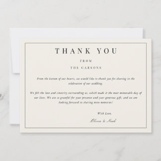 Modern och Elegant - tack för ditt kort