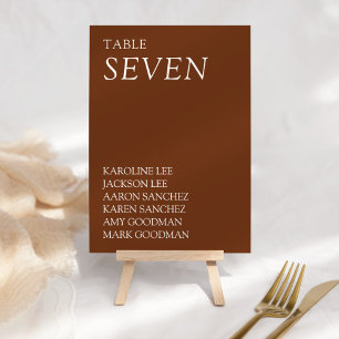 Modern och elegant typografi Bröllop Bordsnummer