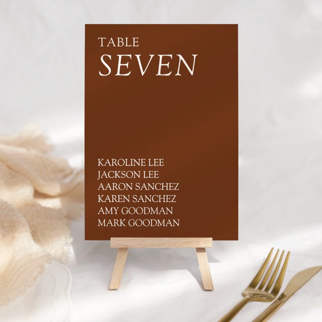 Modern och elegant typografi Bröllop Bordsnummer (Skapare uppladdad)