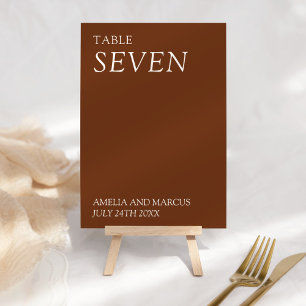 Modern och elegant typografi Bröllop Bordsnummer