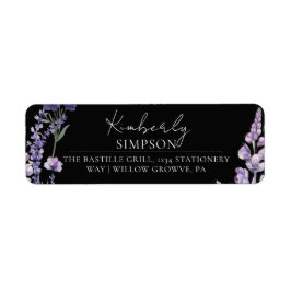 Modern och Elegant Vildblomma Rustik Bröllop Returadress Etikett