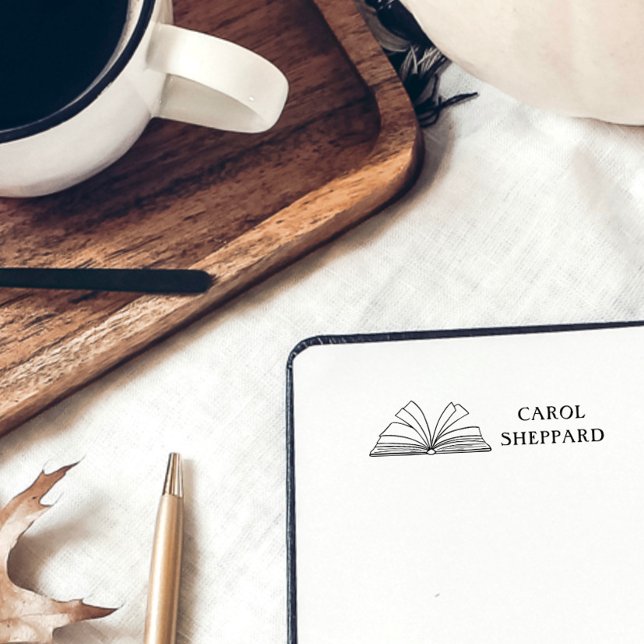 Modern och enkel anpassad namngivning Bok Självfärgande Stämpel (Skapare uppladdad)