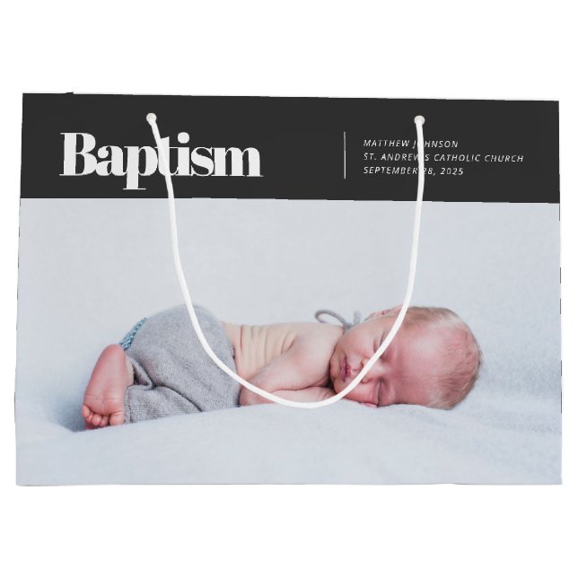 Modern och enkel fotobaptismal (Baksidan)