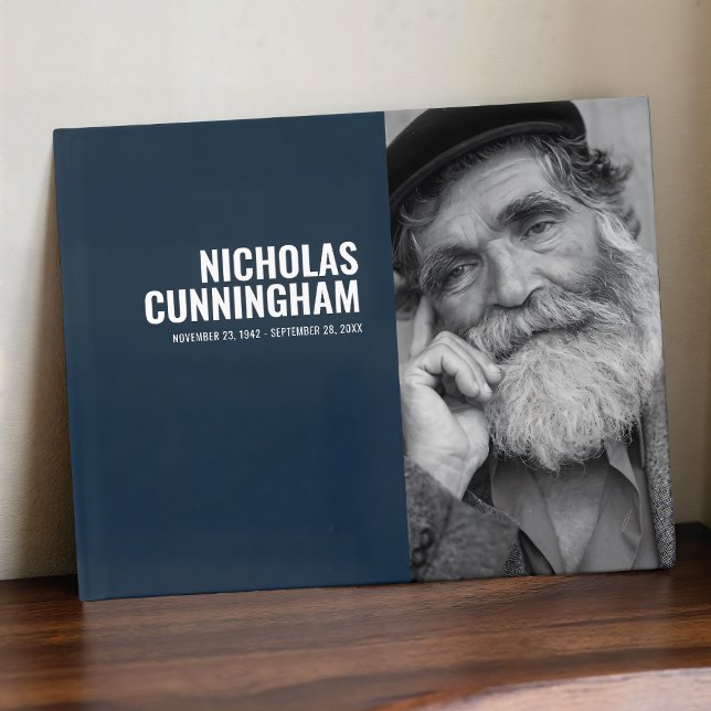 Modern och enkel fotominnesbild för Anpassningsbar Gästböcker (Skapare uppladdad)