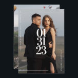 Modern och enkel fotospara datumkortet spara datumet<br><div class="desc">Det här moderna och enkla fotosparandet Datumkortet kommer att göra en djärv visning av ditt datum och den enkla informationen om din speciella dag. Lägg till ett foto för personlig beröring av extra.</div>