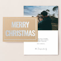 Modern och enkel God jul silver