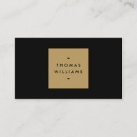 MODERN och ENKEL GULD BOX-LOGOTYP på SVART