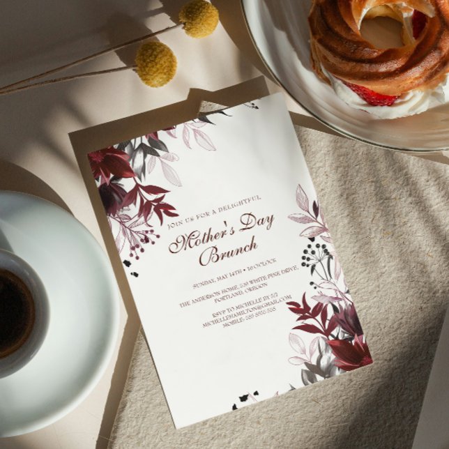 Modern och enkel inbjudan till Brunch i Mors dag (Skapare uppladdad)