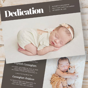 Modern och enkel inbjudan till fotodedikering