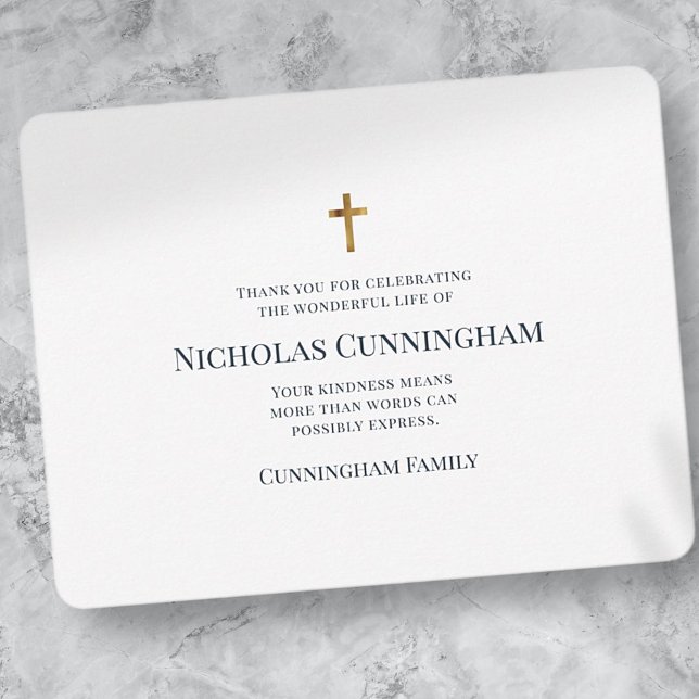 Modern och enkel minnesstund, Tack Anteckningskort (Skapare uppladdad)