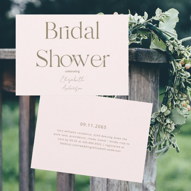 Modern och enkel  Möhippa och Guld Inbjudningar (Skapare uppladdad)