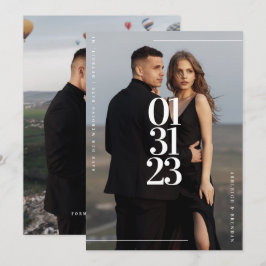 Modern och Enkel Rädda Datum Fotokort Spara Datumet