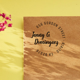 Modern och enkel Returadress för kallgrafi Självfärgande Stämpel