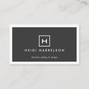 MODERN OCH ENKEL RUTA LOGOTYP MED DIN INITIAL/MONO VISITKORT