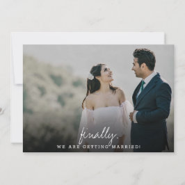 Modern och enkel, slutligen kalligrafi - platt spara datumet