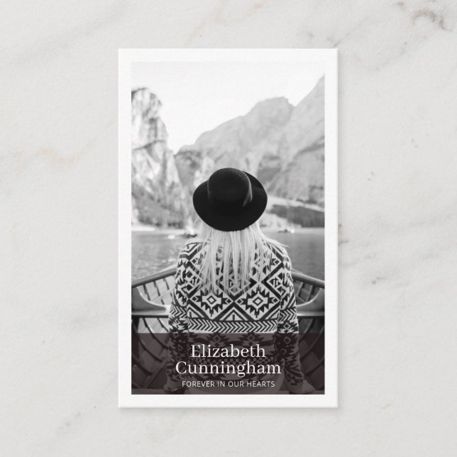 Modern och enkelt foto med funktionellt minne visitkort (Framsida)