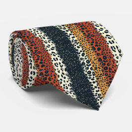 Modern och färglös djurutskrift slips