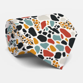 Modern och färglös djurutskrift slips