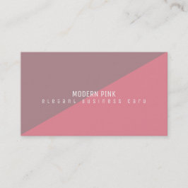 Modern och geometrisk minimal rosa visitkort