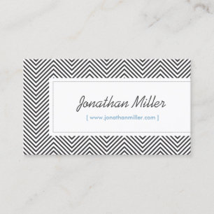 Modern och Hip Black Chevron Mönster Visitkort
