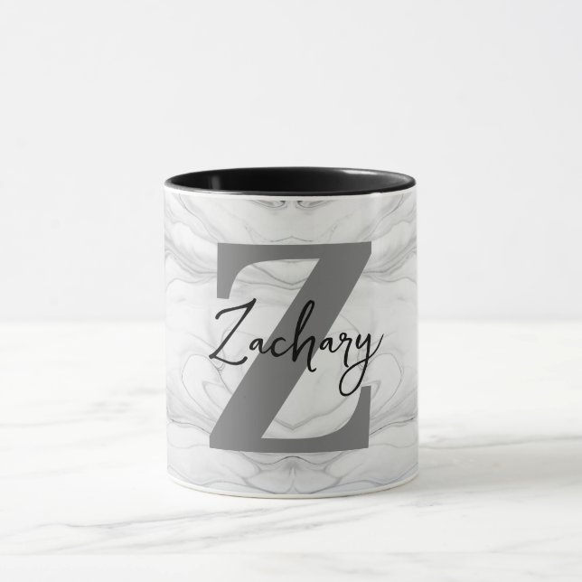 Modern och klassisk Marble Monogram Brev Z Mugg (Center)