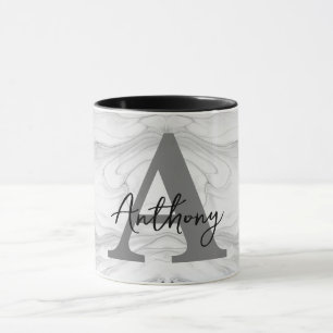 Modern och klassisk marmor monogram bokstav A Mugg