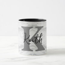 Modern och klassisk marmor monogram bokstav K