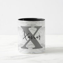 Modern och klassisk marmor monogram bokstav X