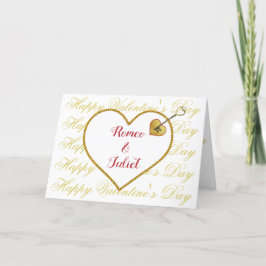 Modern och klassy Romantik Golden Heart med Kärlek Helgkort