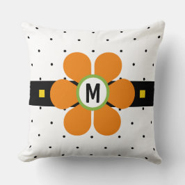 Modern och kraftfull orange i mitten av århundrade kudde