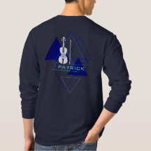 Modern och Masculine Navy Blue Music Violin Design