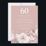 Modern  och Mauve-Blommigt 60:e Födelsedagsfesten Inbjudningar<br><div class="desc">Modern  Blommigt och Mauve 60:e Födelsedagsfest inbjudan finns också som en digital bröllopsinbjudan Se matchningssamling i Niche och Nest Store</div>