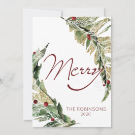 Modern och merry i Snö White Julkort