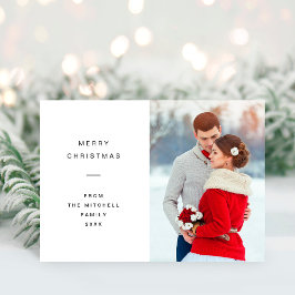Modern och minimal jul | Vitt foto Julkort