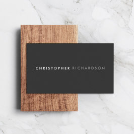 MODERN OCH MINIMAL MÖRK GRÅTT VISITKORT