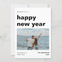 Modern och minimal nyårstid med foto