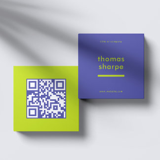 Modern och minimal QR-kodbacker Fyrkantigt Visitkort