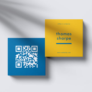 Modern och minimal QR-kodbacker Fyrkantigt Visitkort