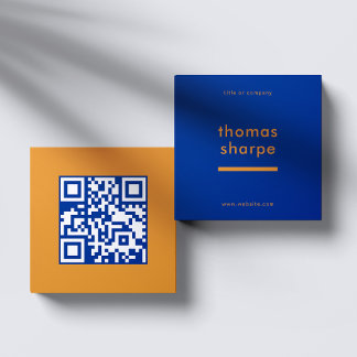 Modern och minimal QR-kodbacker Fyrkantigt Visitkort