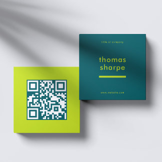 Modern och minimal QR-kodbacker Fyrkantigt Visitkort